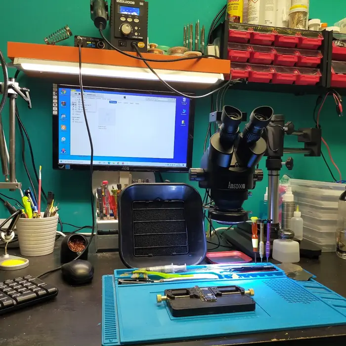 Puesto de microelectrónica